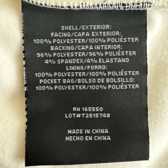 32 Degrees Womens Large Cream White Softshell Windbreaker Jacket Hooded New - Picture 8 of 11